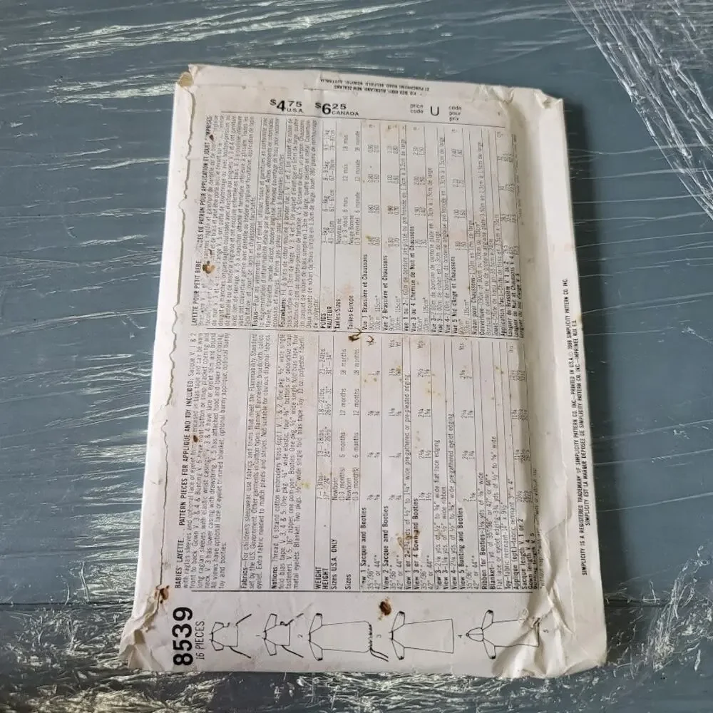 Vintage pattern sewing